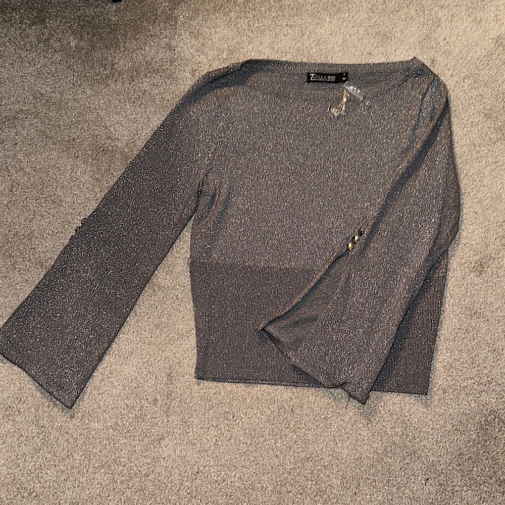 Glittery NY & CO long sleeve blouse